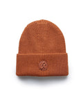 Wool Blend Satin-Lined Beanie - Brown
