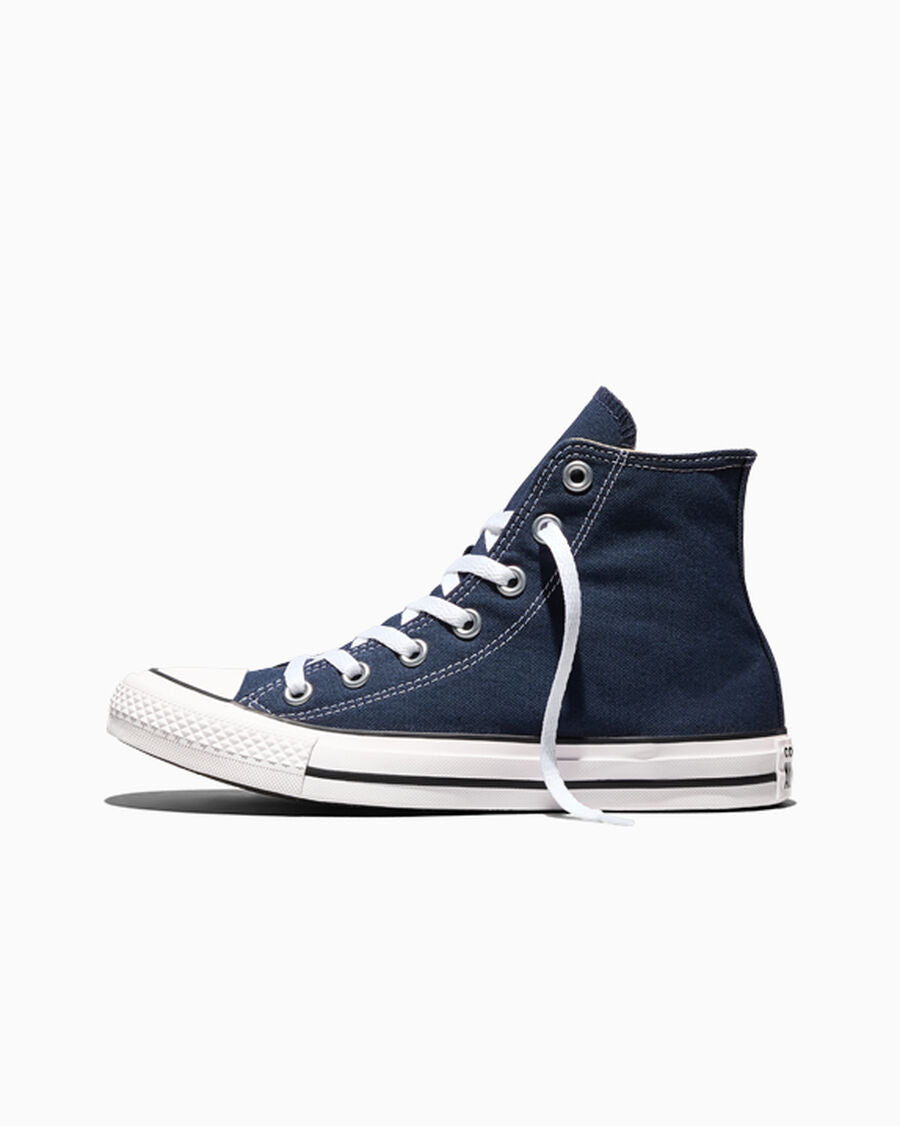 Canvas High-Top Sneaker - Multiple Colors - Navy