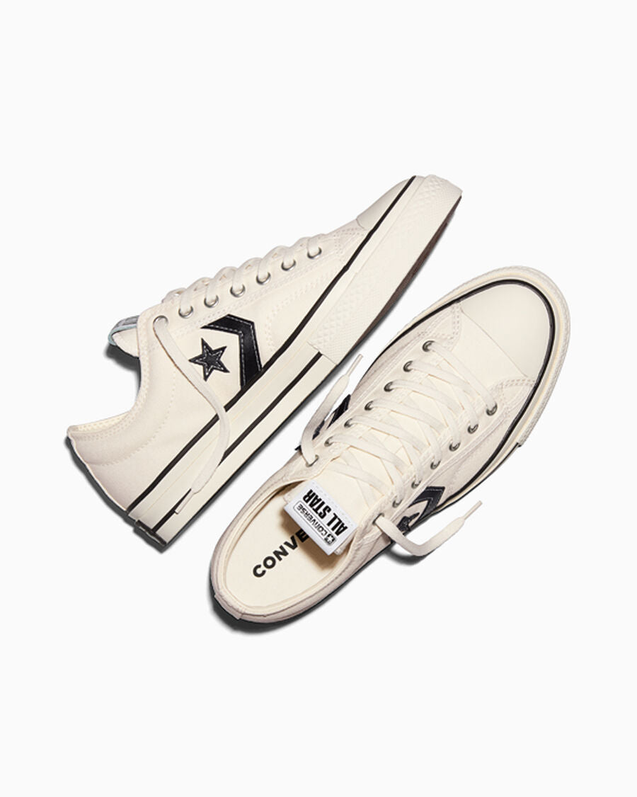 Canvas Skate Low Top Sneaker - Vintage White/Black/Vintage White