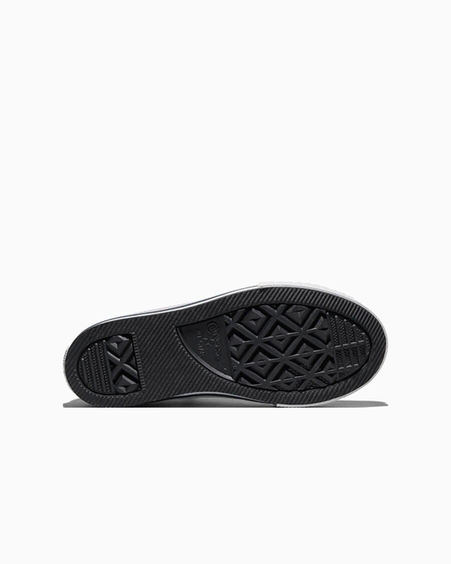 Kids Canvas Platform Low Top Sneaker - Black - White/Garnet/Navy