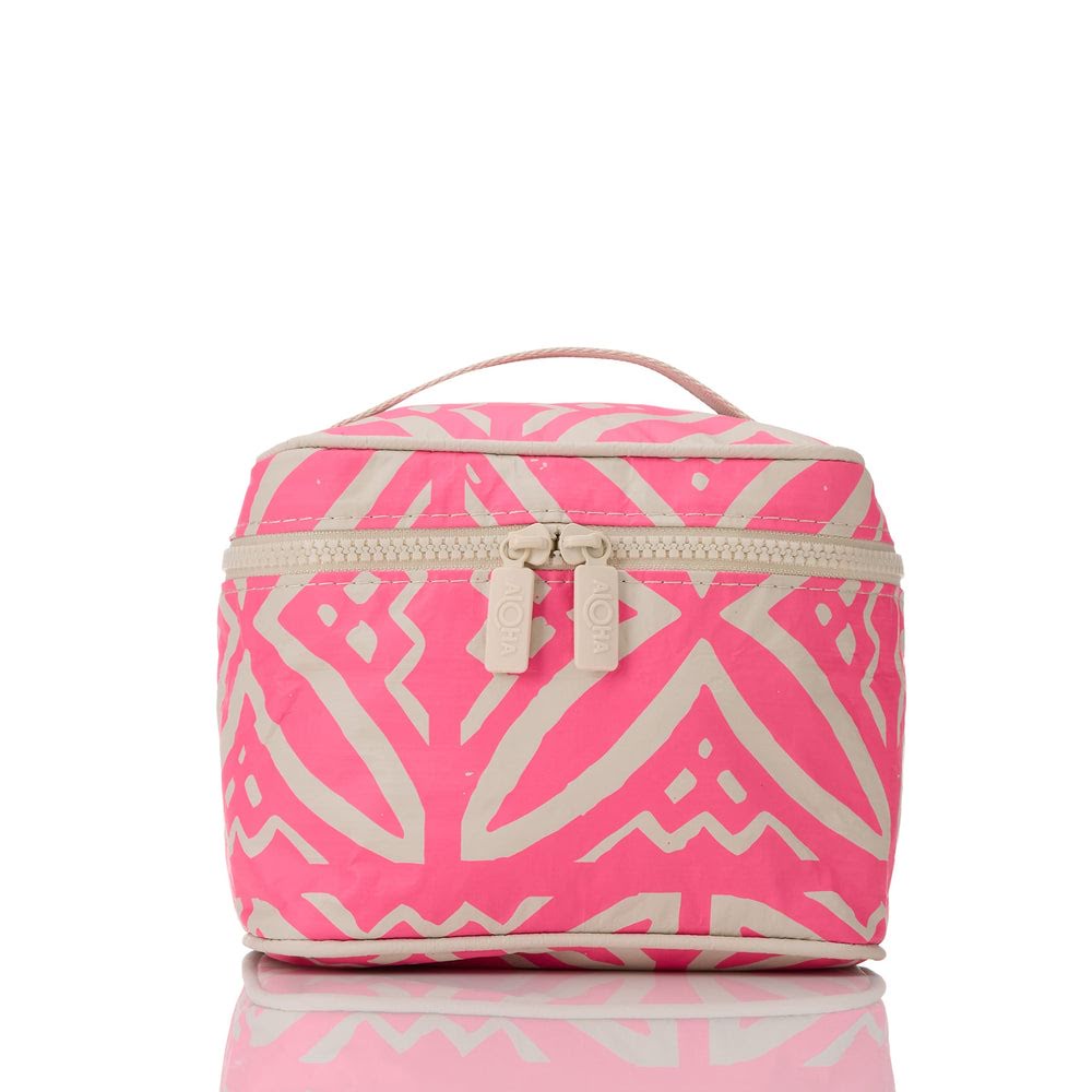 Compact Nylon Toiletry Case - Geometric