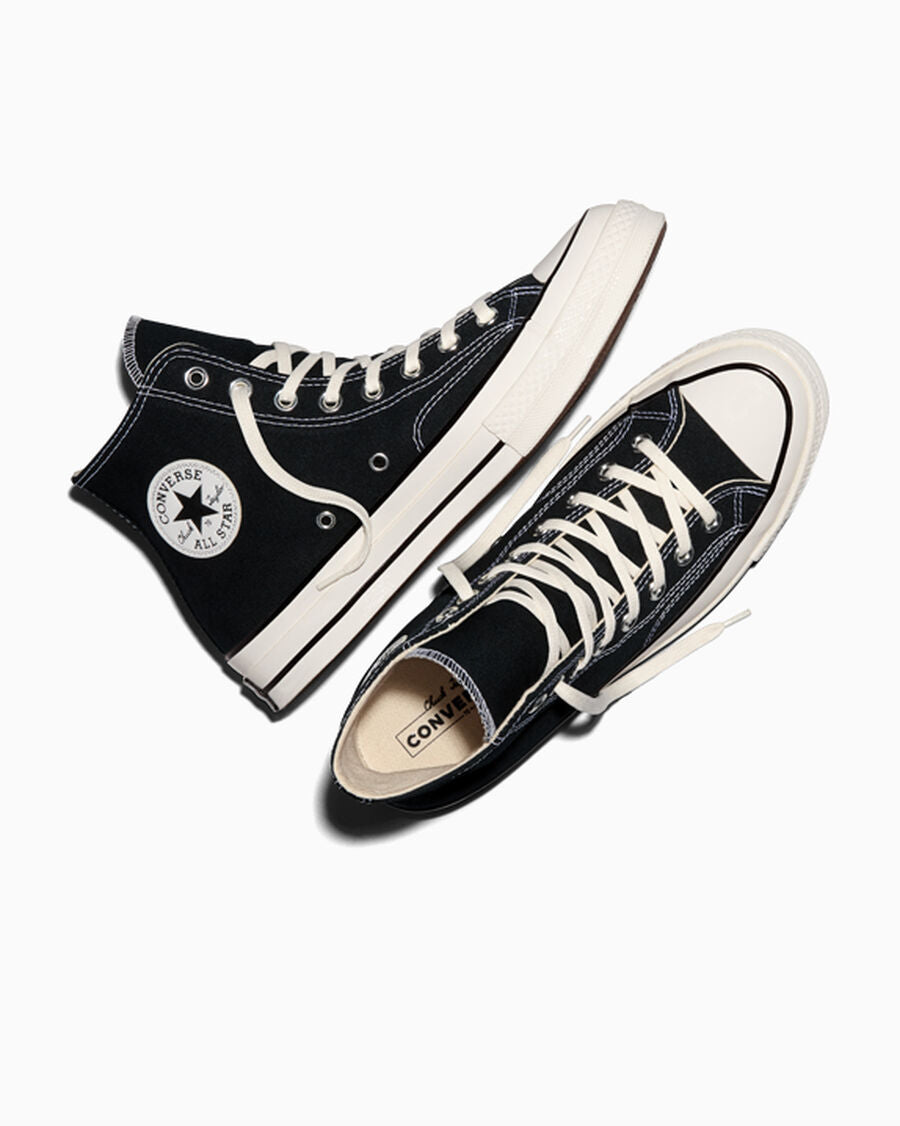 Heavyweight Canvas High Top Sneaker - Black - Black/Black/Egret
