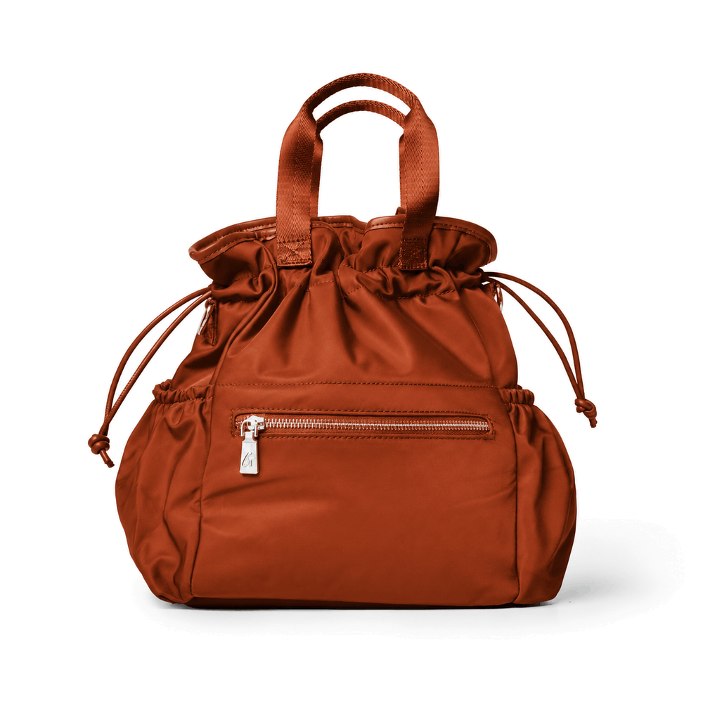 Insulated Nylon Lunch Bag - Brown