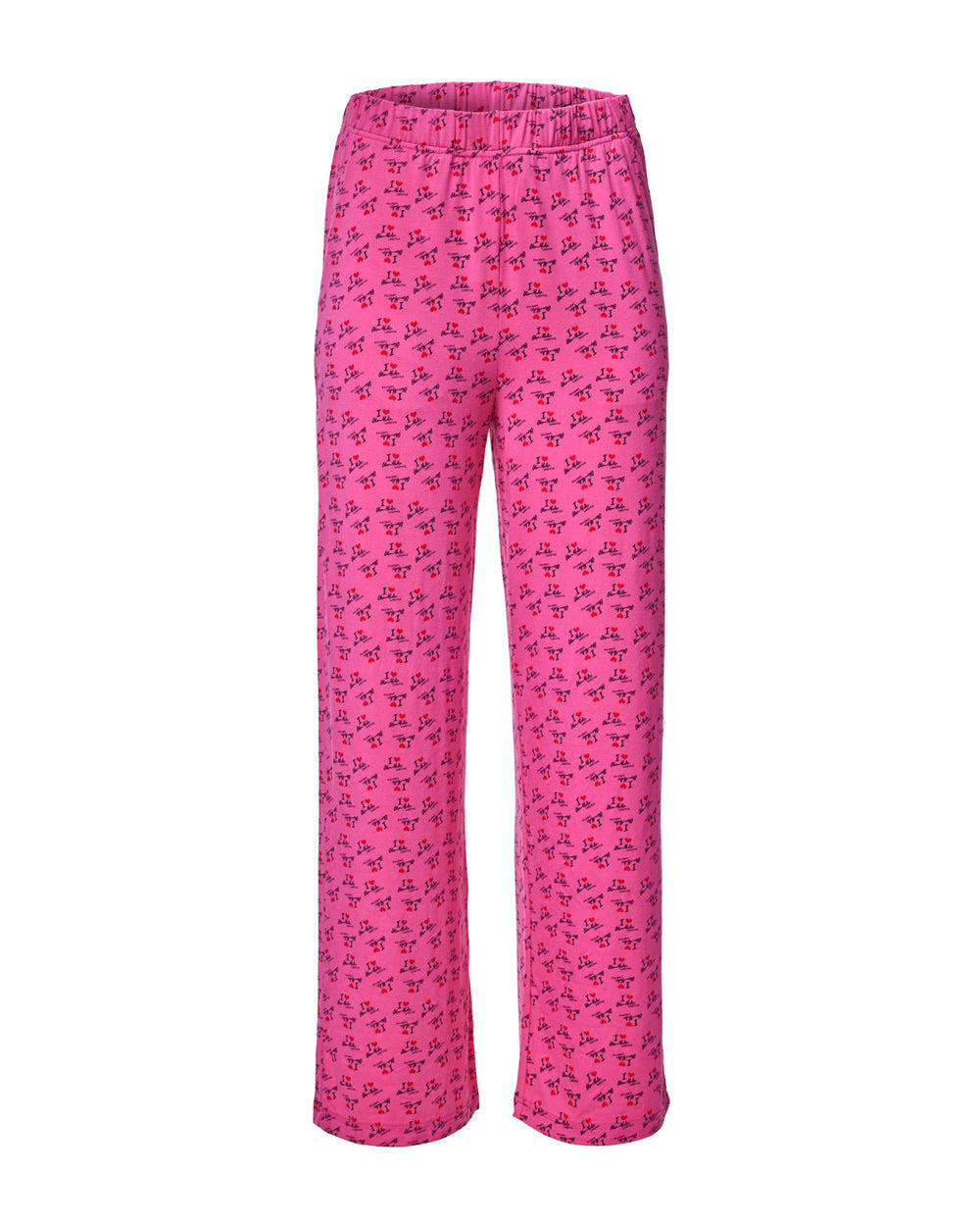 Long Sleeve Pajama Set - Hot Pink