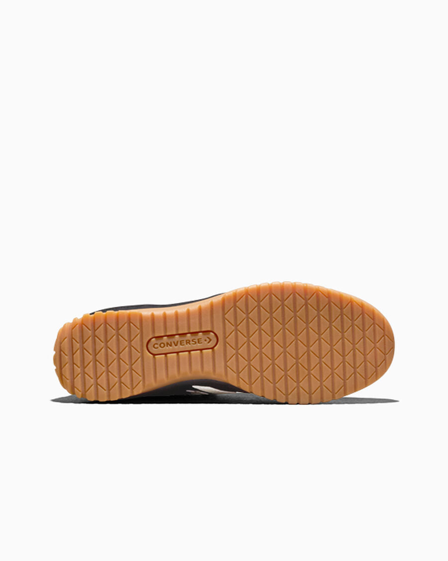 Unisex Nylon And Suede Low-Top Trainer - Black/Egret/Honey