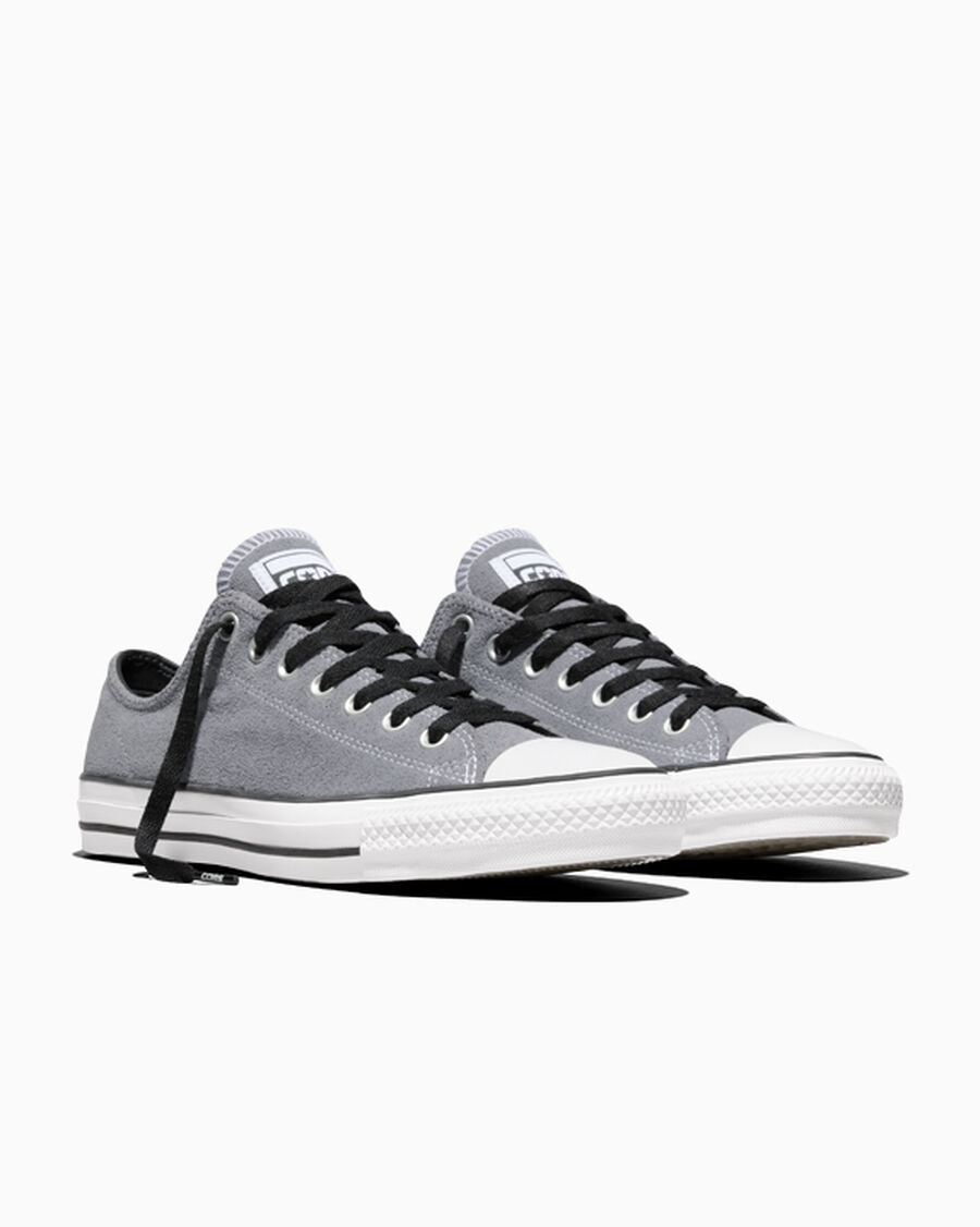 Suede Skate Low Top Sneaker - Black - Thunder Whale Grey/Black/White