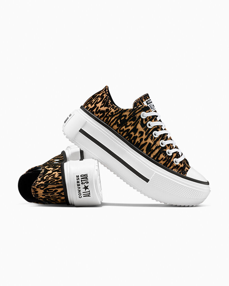 Canvas Platform Low Top Sneaker - Leopard