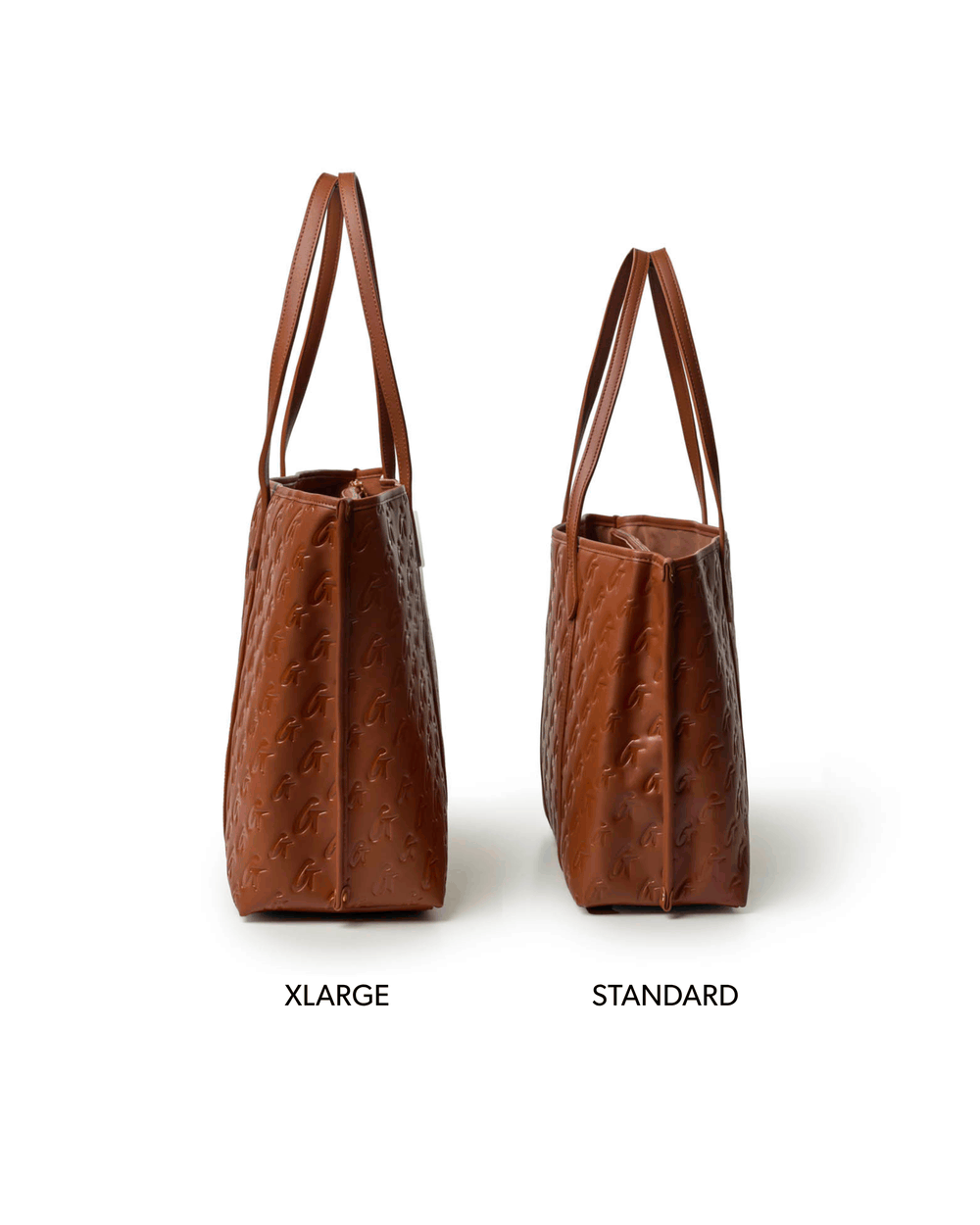 Vegan Leather Laptop Tote - Brown