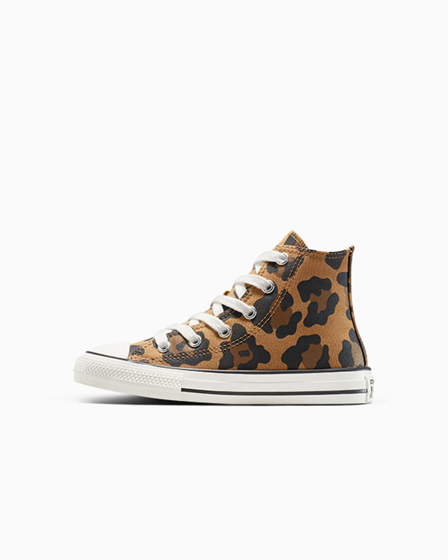 Canvas High-Top Sneaker - Leopard Print