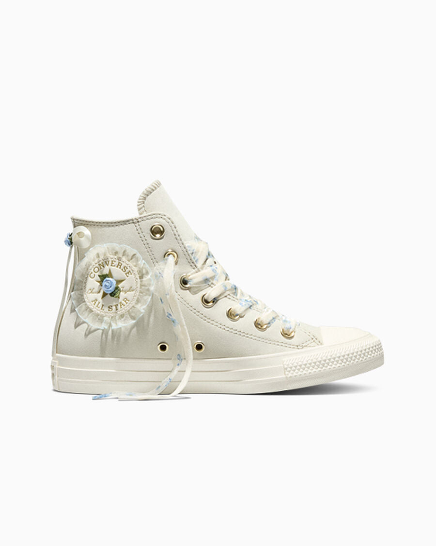 Women's Floral Ruffle High Top Sneaker