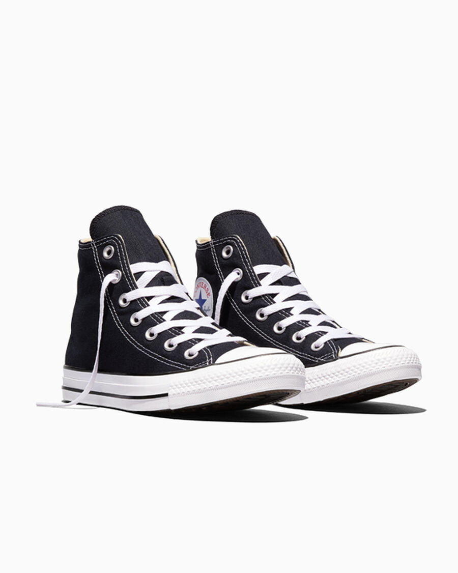 Canvas High-Top Sneaker - Multiple Colors - Black