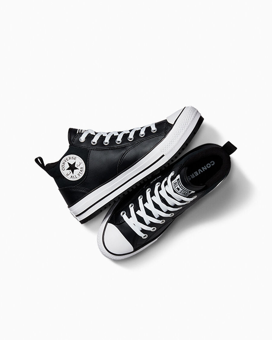 Water-Repellent Mid-Top Boot - Black/White/Black