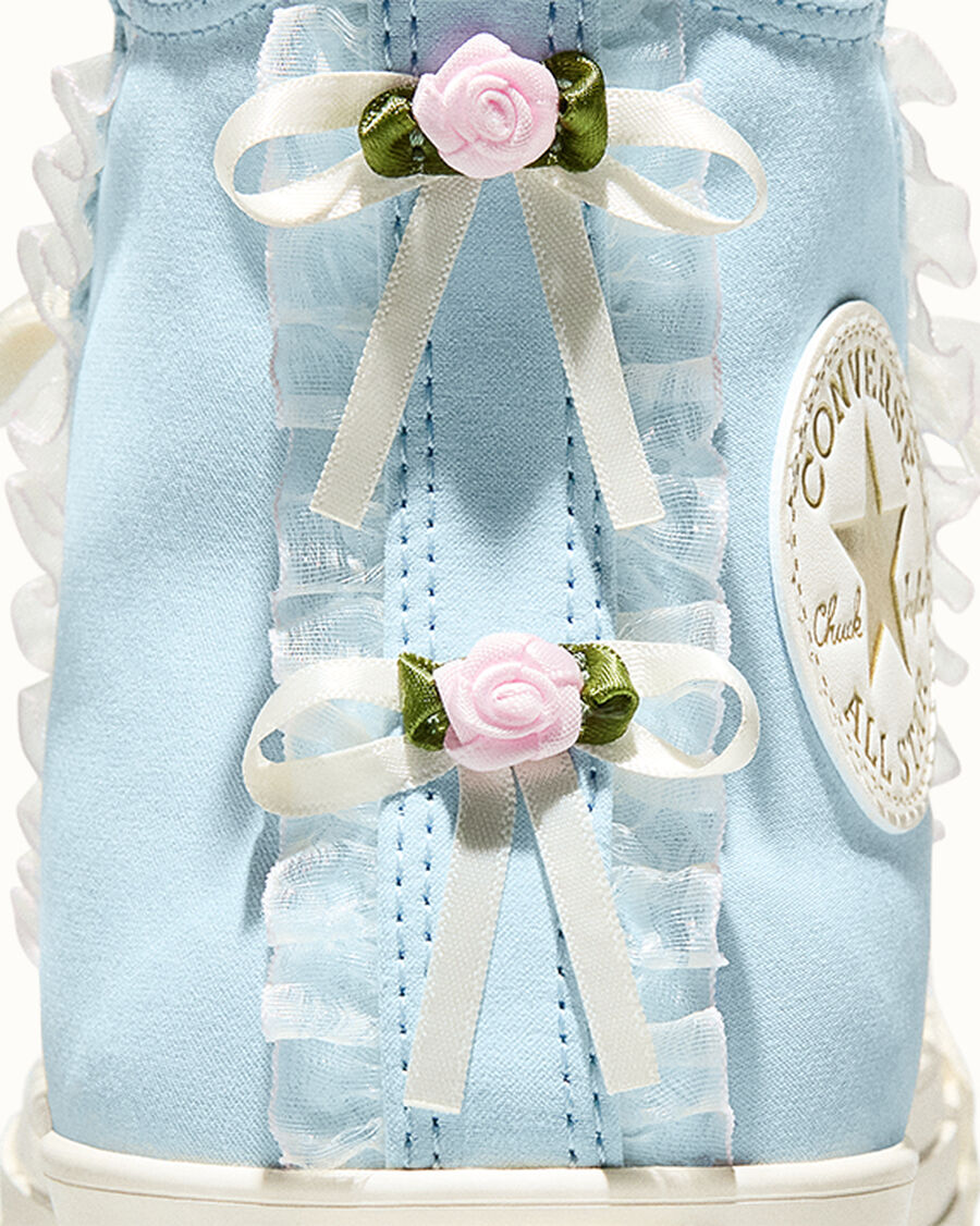 Women's Floral Ruffle High Top Sneaker