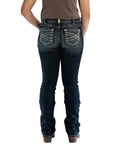 Mid Rise Stretch Entwined Boot Cut Jeans