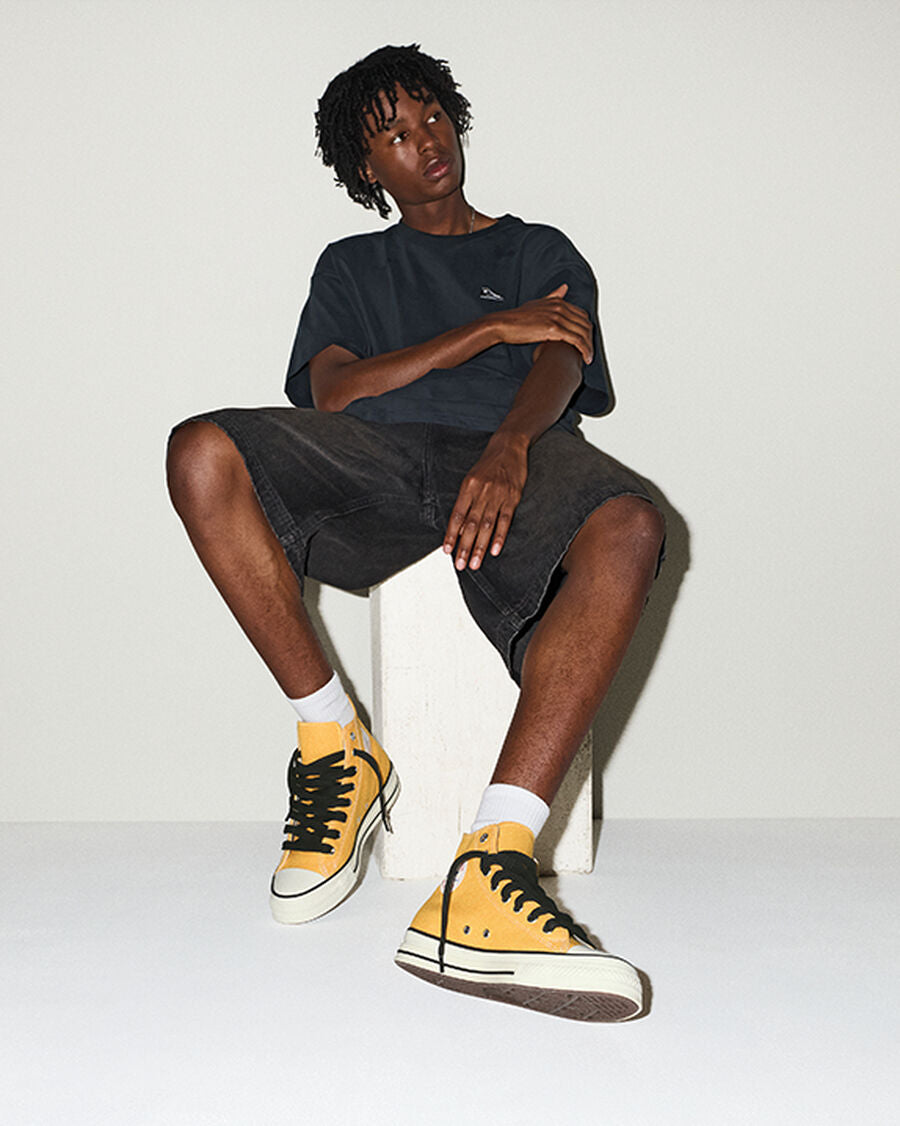 Canvas High-Top Sneaker - Gold Palm - Gold Palm/Vintage White/Black