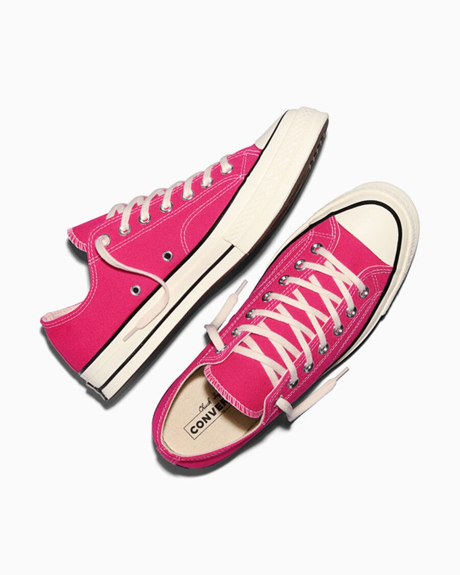 Heavyweight Canvas Low Top Sneaker - Black - Rough Raspberry/Egret/Black