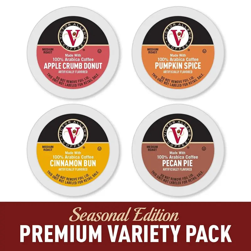 Victor Allen Coffee Pods Autumn Variety Pack, 96 Count, Keurig 2.0 Compatible - FG014855