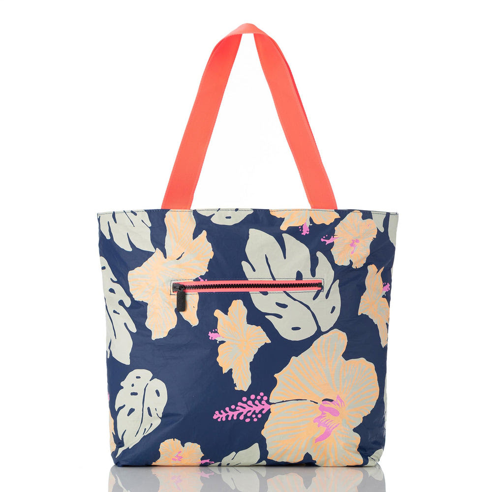 Expandable Splash-Resistant Tote - Tropical Print
