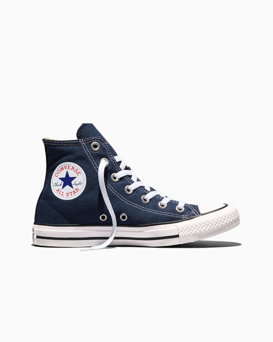 Canvas High-Top Sneaker - Multiple Colors - Navy