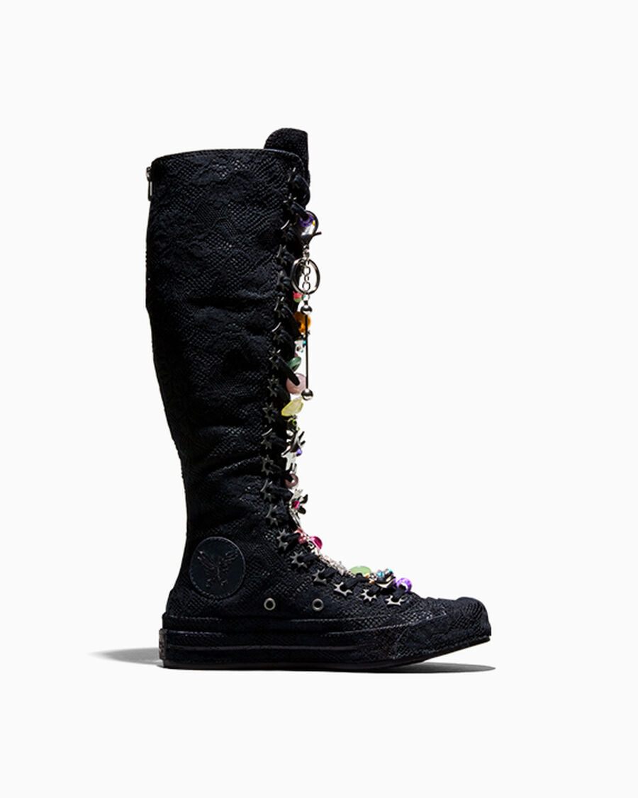 Floral Lace Knee High Sneaker
