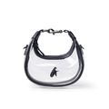 Clear PVC Mini Hobo Bag - Black