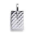 Metallic Vegan Leather Luggage Tag - Silver