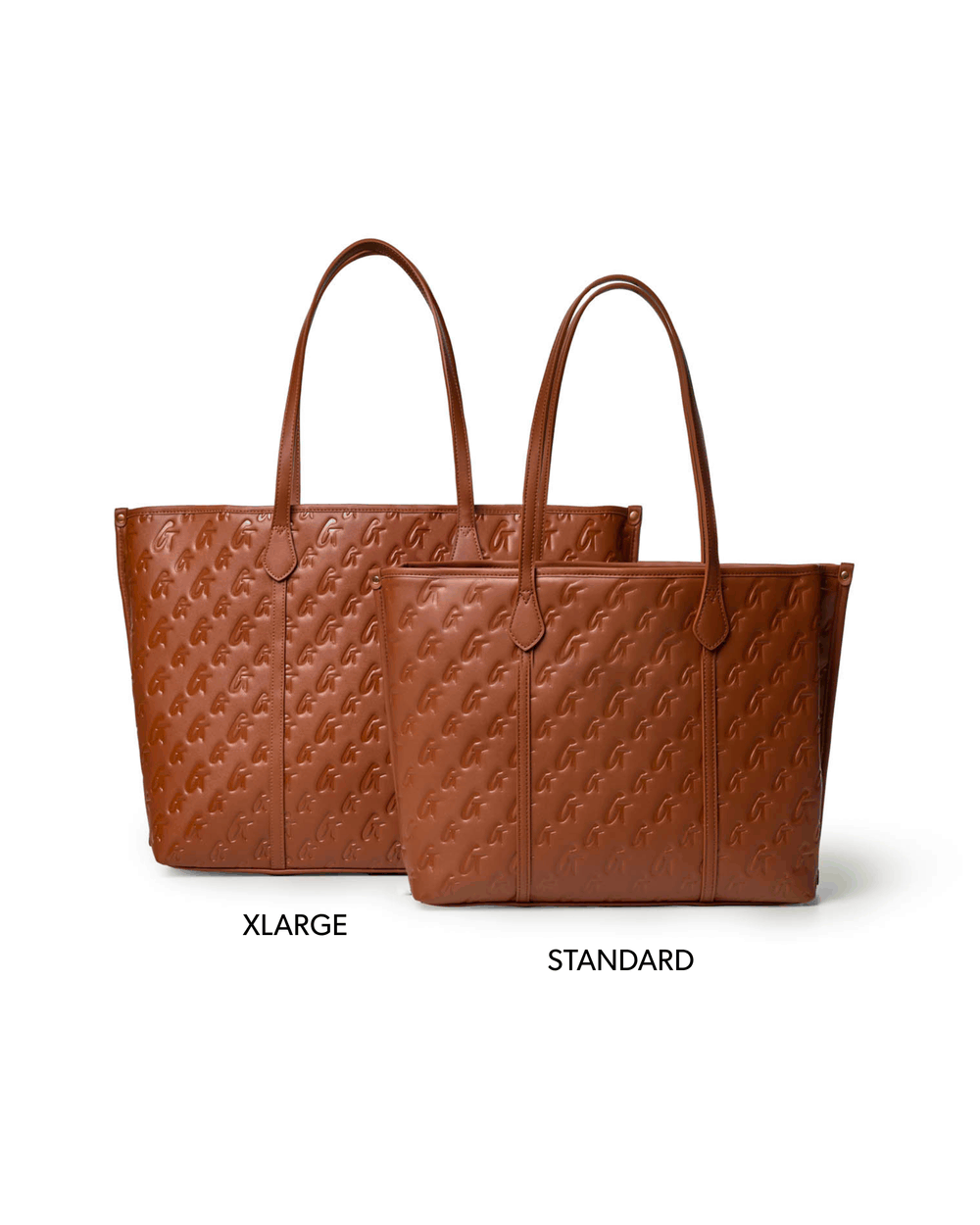 Vegan Leather Laptop Tote - Brown