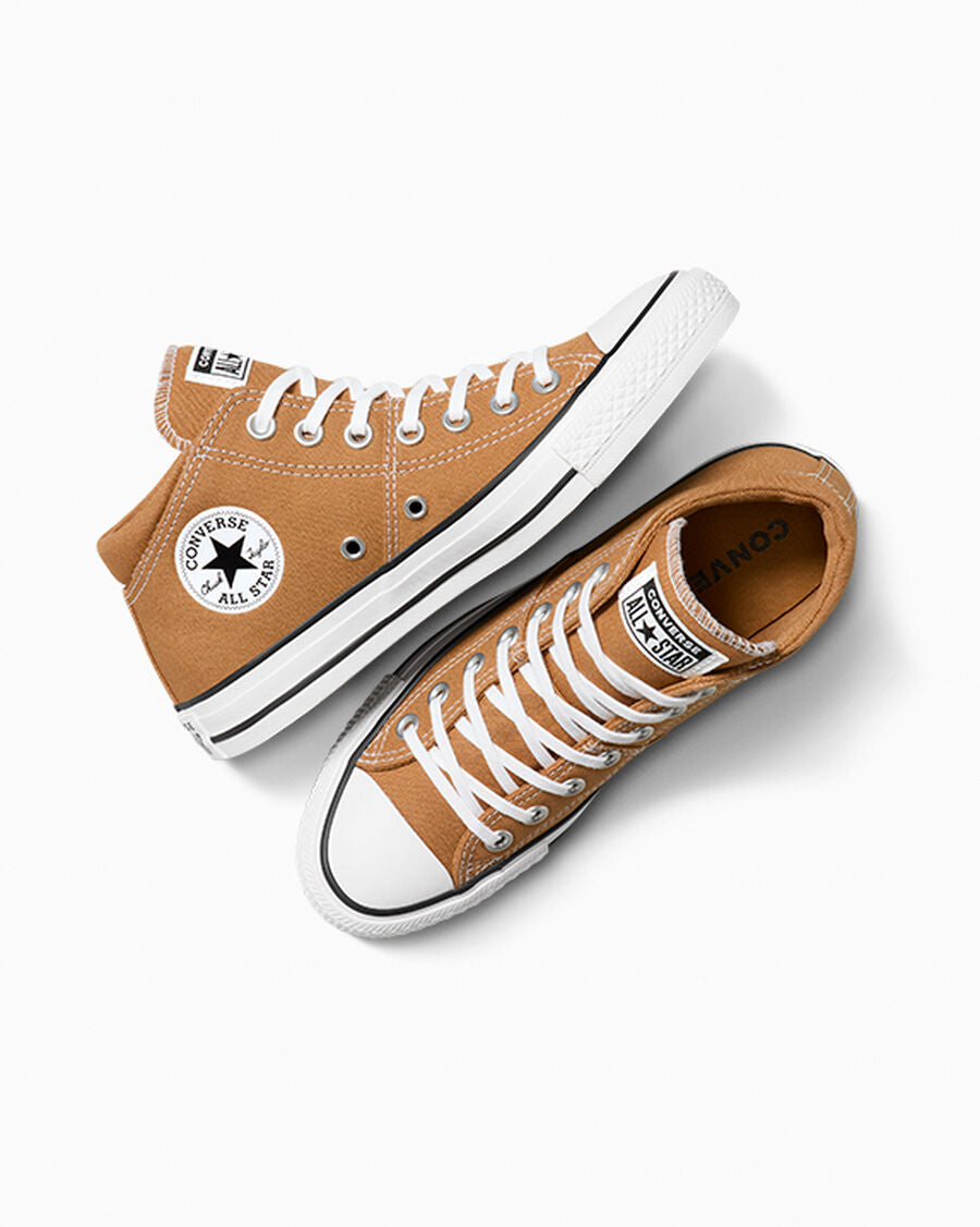 Women's Canvas Mid Top Sneaker - Incensed Brown/White/Black