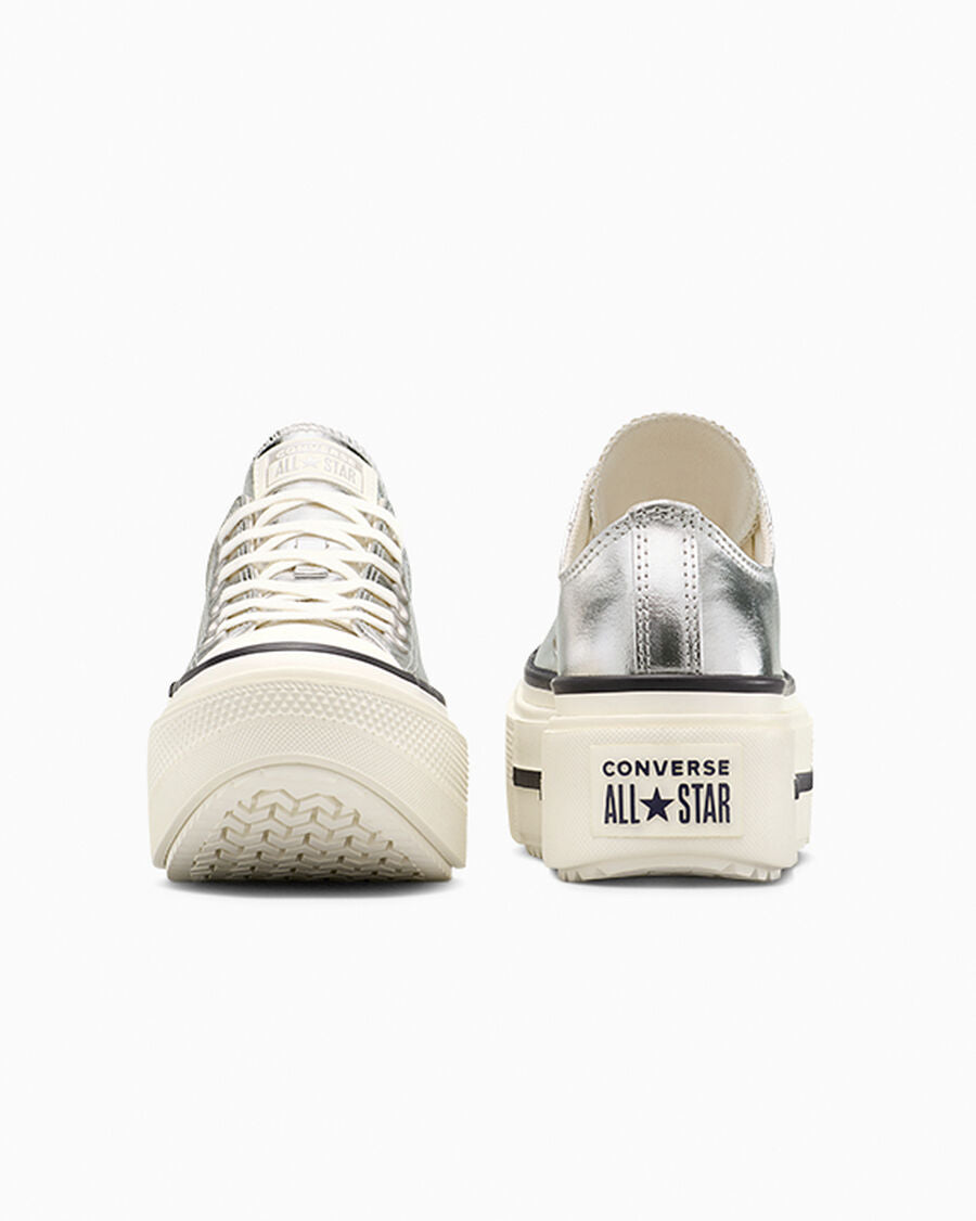 Metallic Canvas Platform Low Top Sneaker