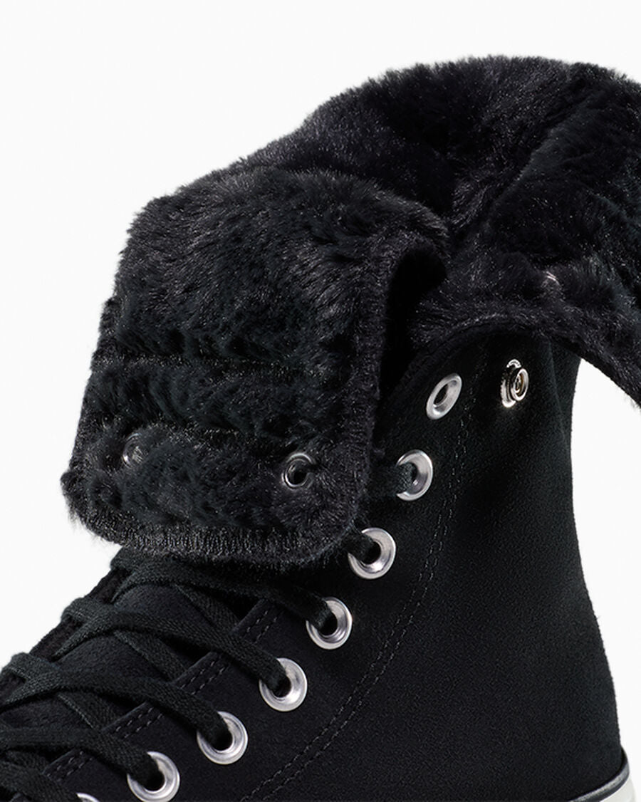 Women's Platform Suede Fold-Over High-Top