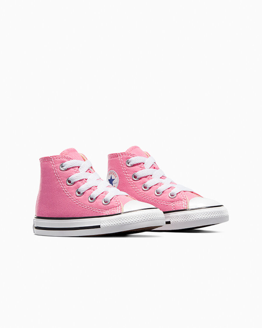 Toddler Canvas High-Top Sneaker - Multiple Colors - Pink