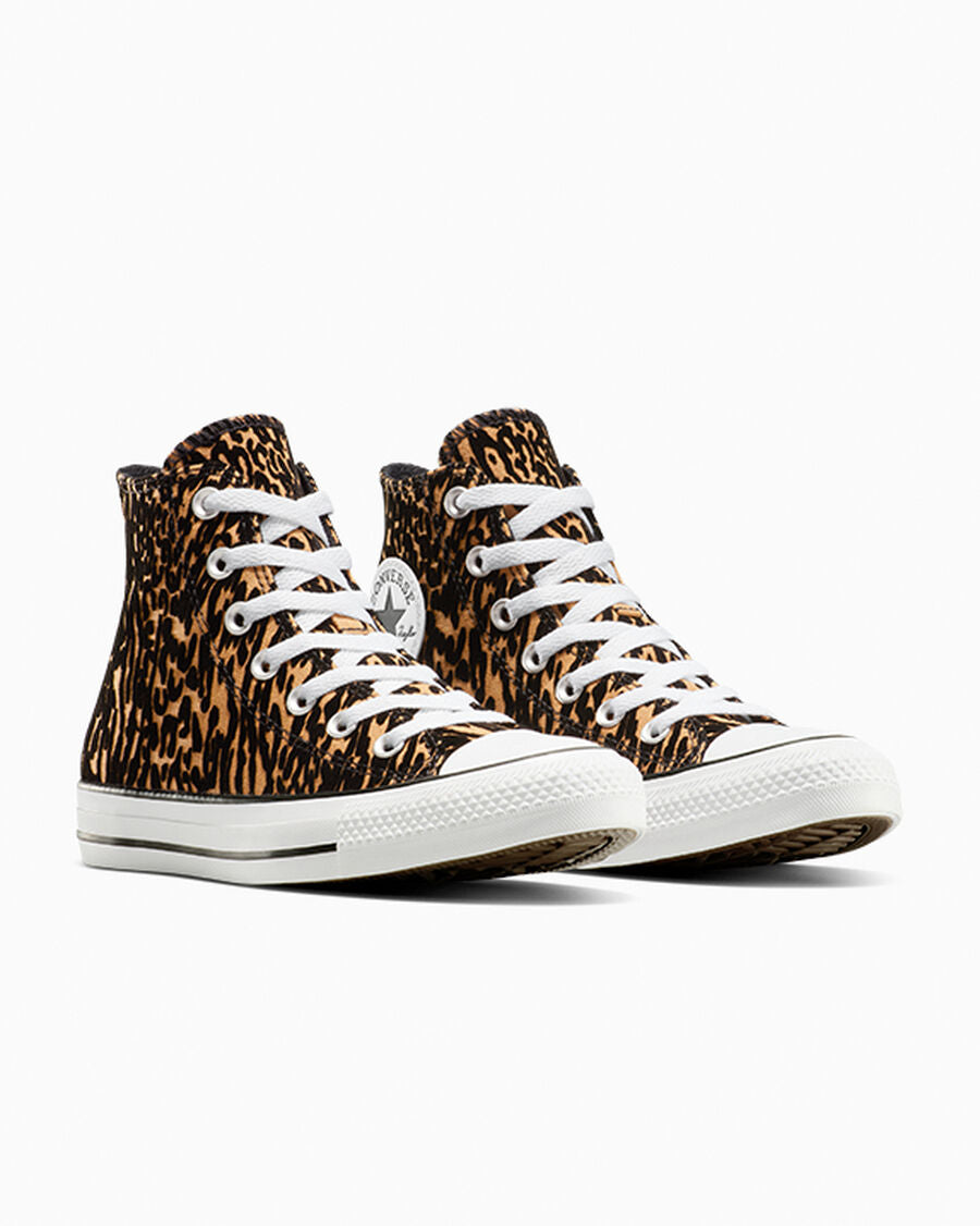 Mixed Animal Print High Top Sneaker