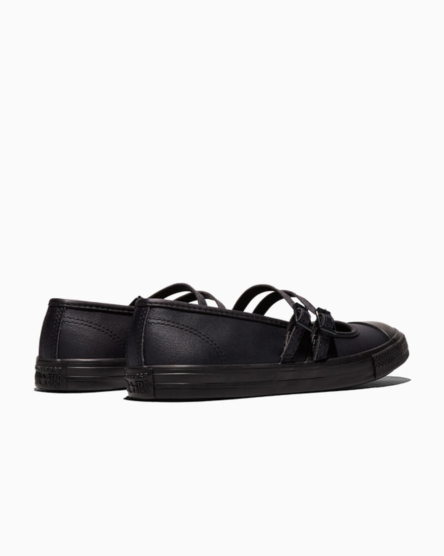 Faux Leather Mary Jane Low Top Shoe