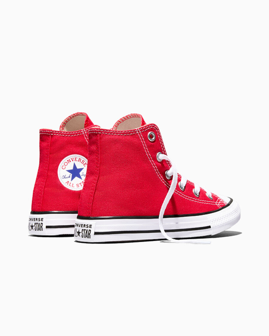 Kids Canvas High-Top Sneaker - Multiple Colors - Red