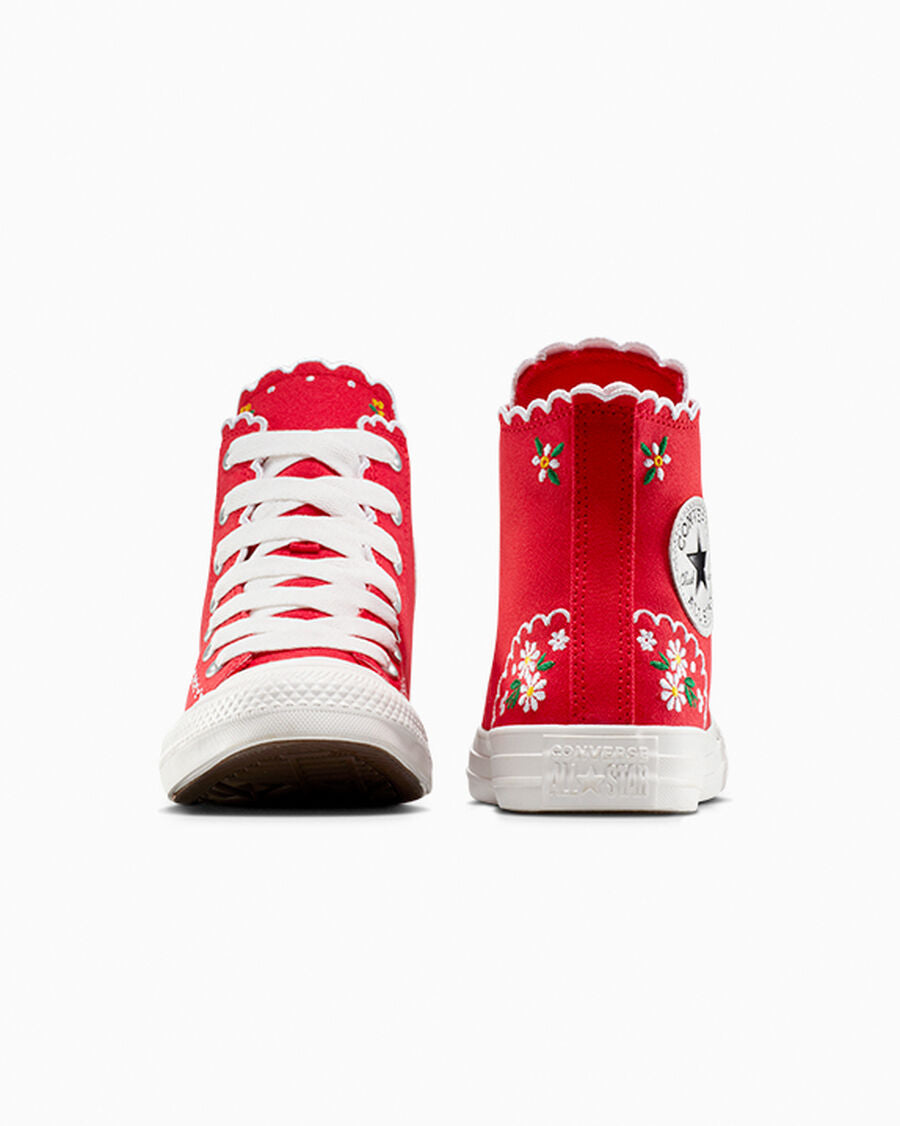Embroidered Floral Canvas High Top Sneaker