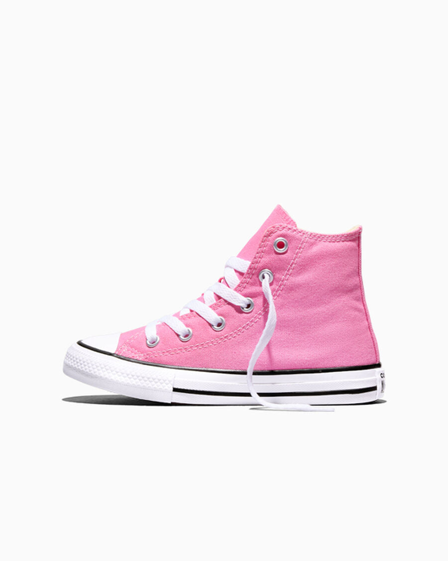 Kids Canvas High-Top Sneaker - Multiple Colors - Pink