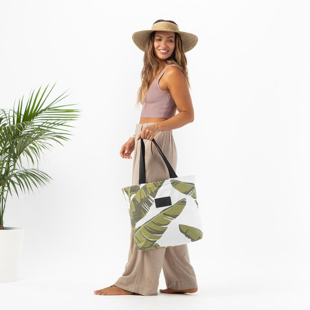 Expandable Tote Bag - Palm Print