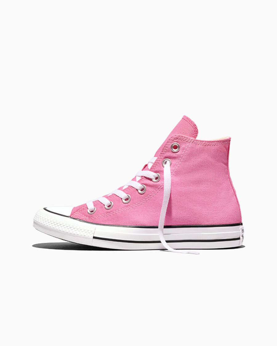 Canvas High-Top Sneaker - Multiple Colors - Pink