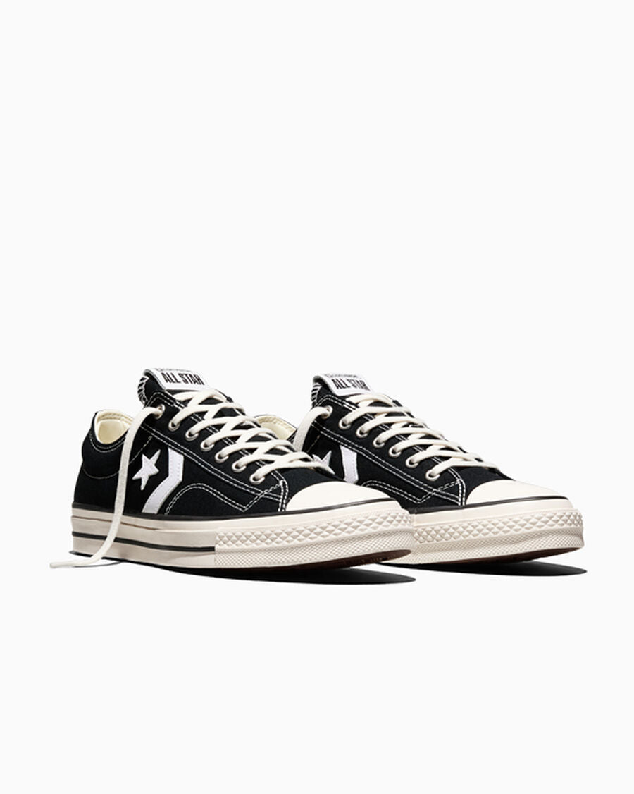 Canvas Skate Low Top Sneaker - Black/Vintage White/Black