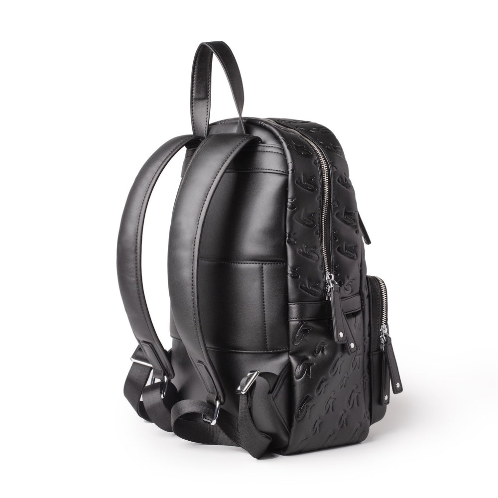 Vegan Leather Laptop Backpack - Black