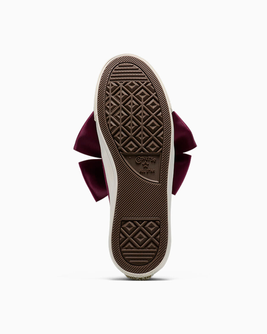 Women's Canvas Ballet Flat With Charms - Black - Deep Bordeaux/Egret/Gold