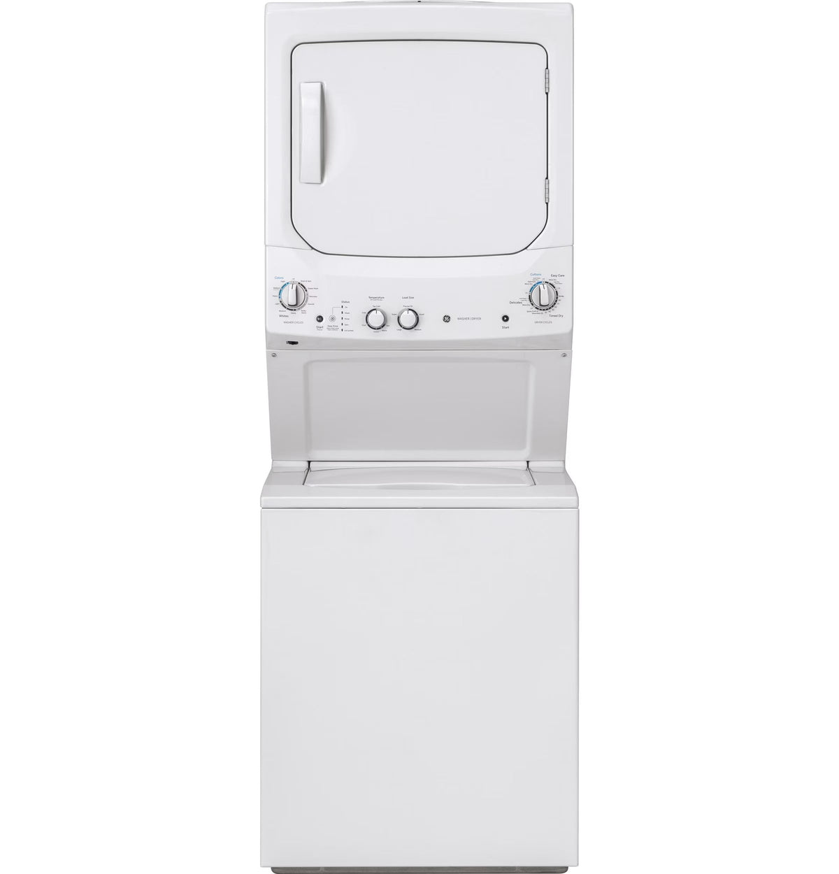 GE Unitized Spacemaker Washer 3.8 DOE cu. ft. With 5.9 cu. ft. Gas Dryer
