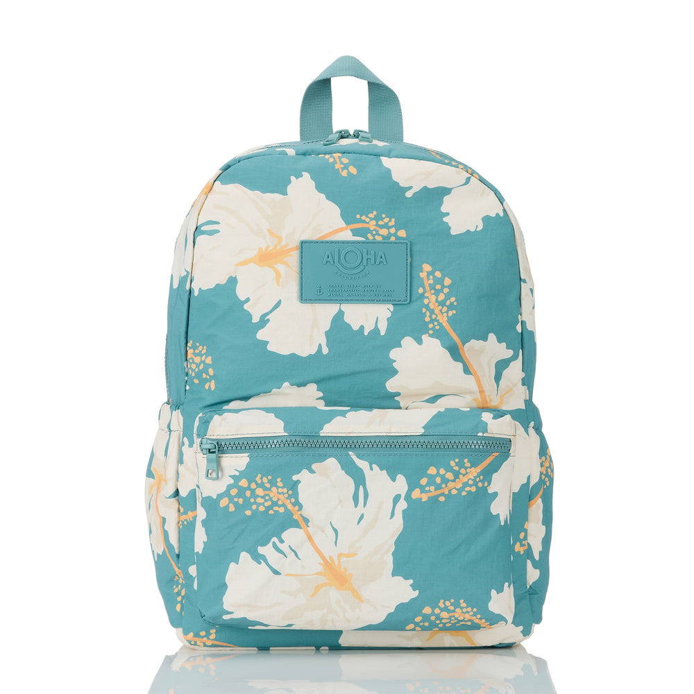 Water-Resistant Laptop Backpack - Floral Print