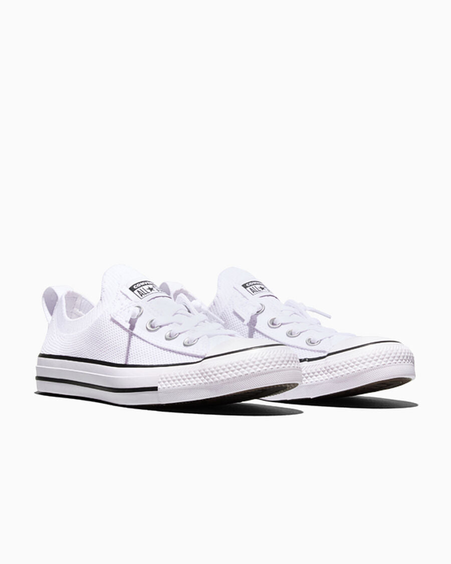 Women's Knit Slip-On Low-Top Sneaker - White/Black/White