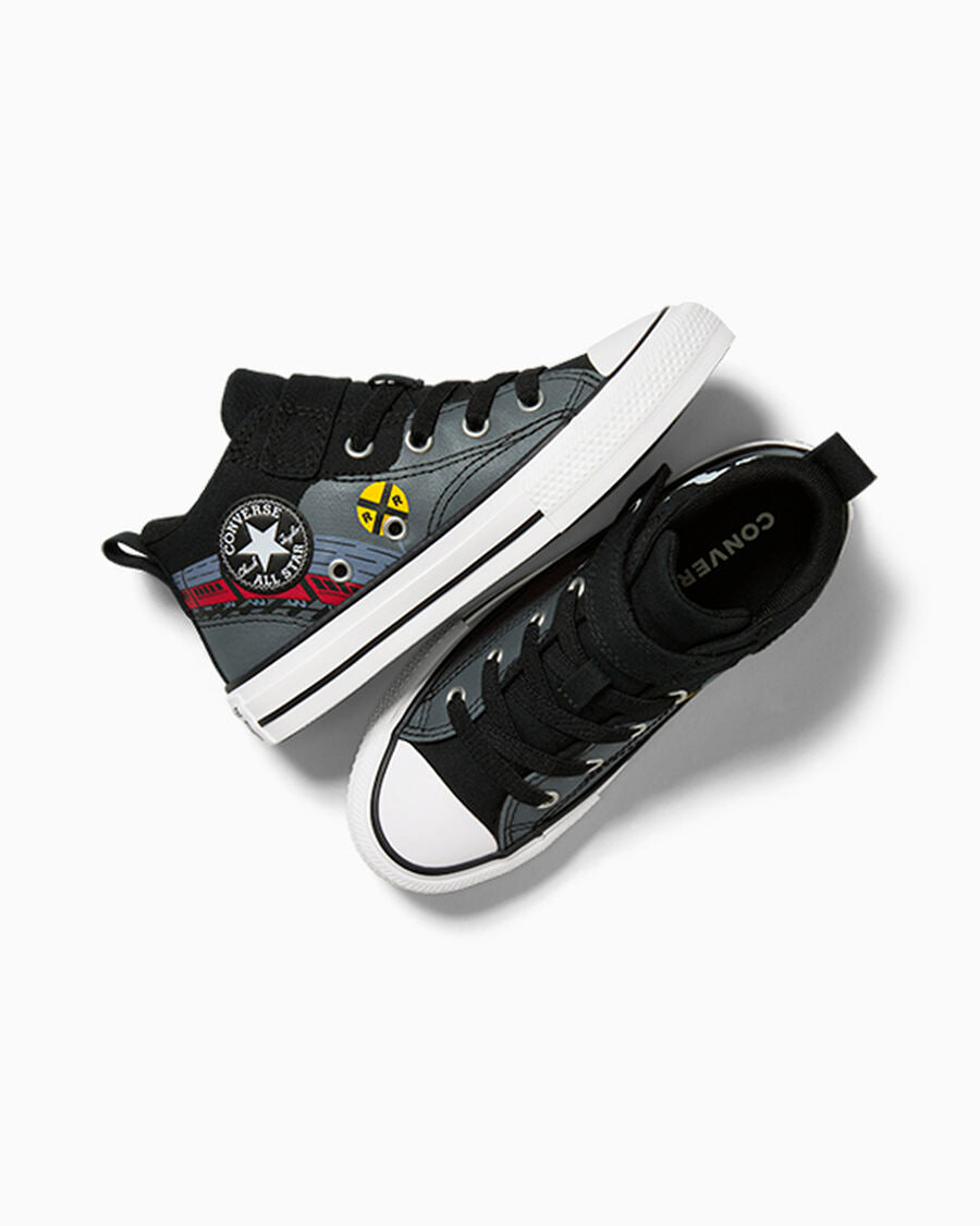 Kids' Train Graphic Canvas Mid-Top Sneaker