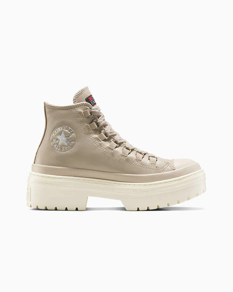 Women's Water-Resistant Leather Lug Sole Boot - Papyrus/Papyrus/Egret