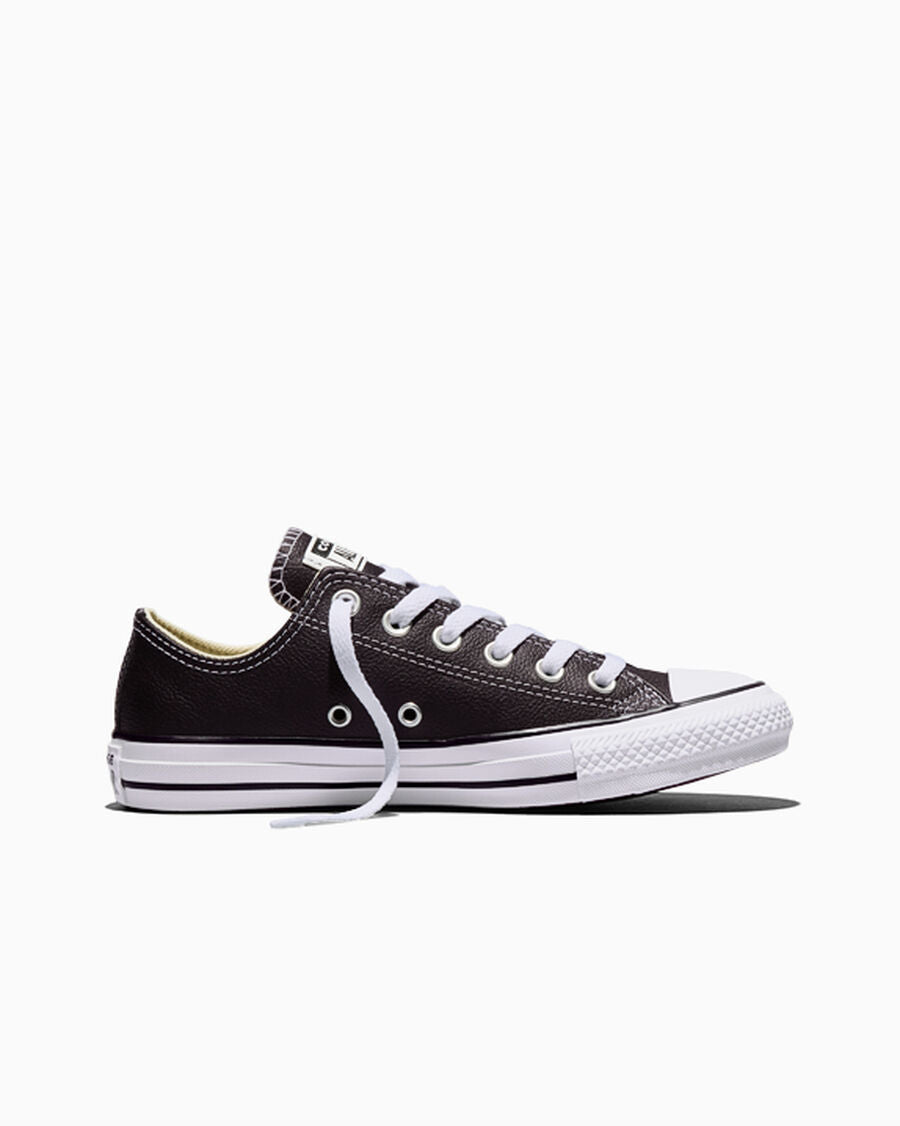 Leather Low Top Sneaker - Black - Black