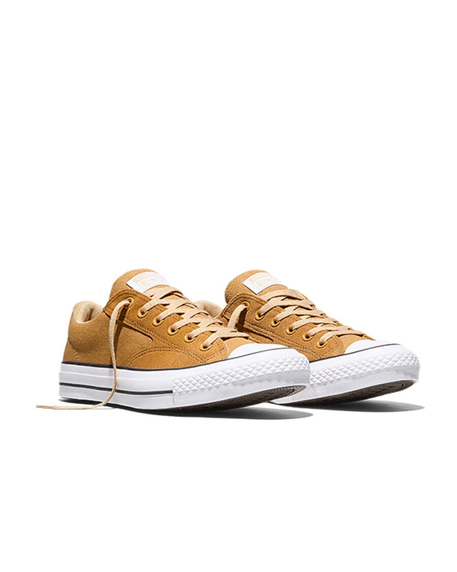 Canvas And Suede Padded Low Top Sneaker - Honey Stick Brown/Hay Day Brown/White