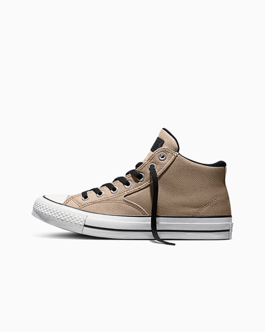 Canvas Mid Top Sneaker - Vintage Cargo/Black/White