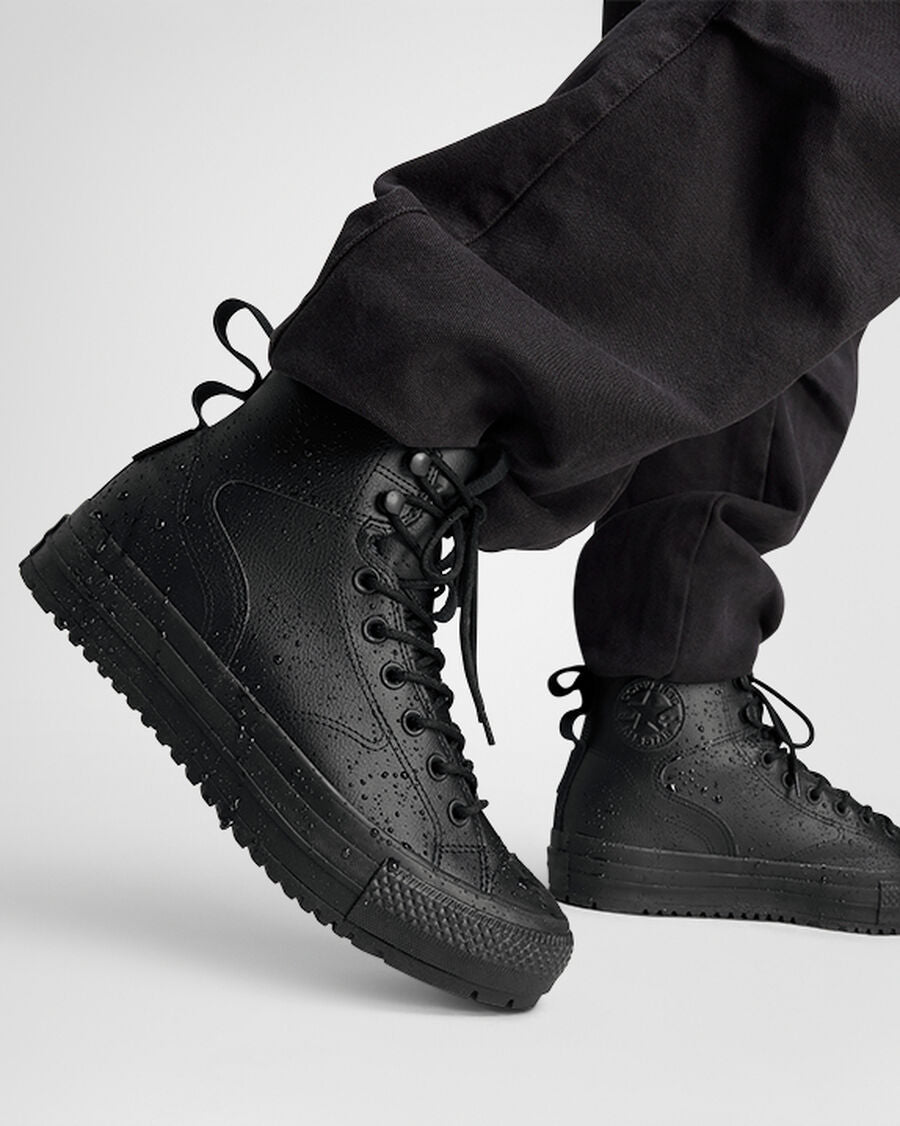 Water-Repellent High Top Hiker Boot - Black/Black/Black